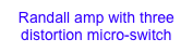 Randall amp with three distortion micro-switch mod